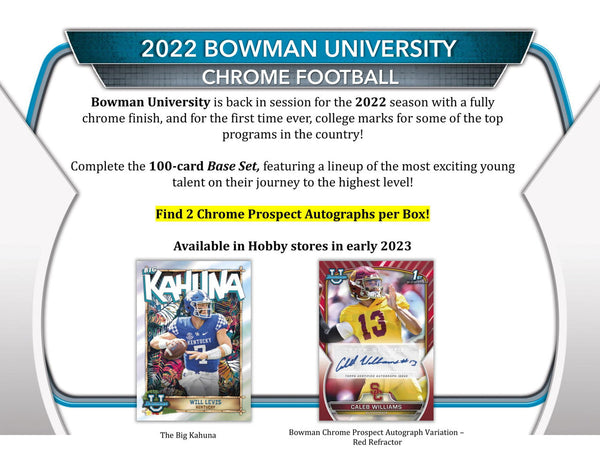 2022 Bowman Chrome University Football 12 Box Case PYT Break #22 *ONLY CASE IN STOCK!*