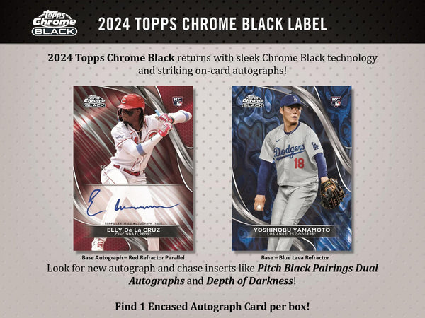 2024 Topps Chrome Black Baseball 12 Box Case PYT Break #1 (BREAKS 4/19)