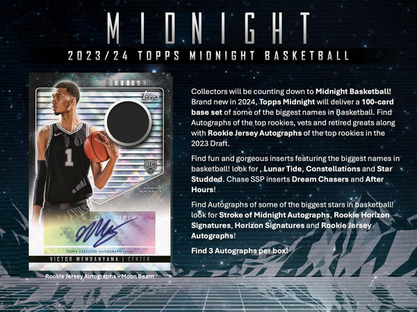 2023/24 Topps Midnight Basketball 6 Box Half Case PYT Break #5 (2/27 Release)