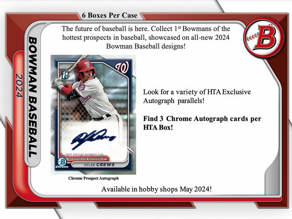2024 Bowman Baseball HTA Choice Box - Personal Presell! 5/8 Release