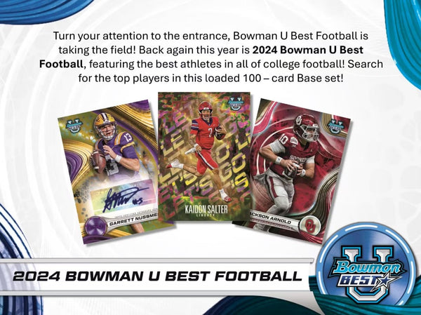 2024 Bowman University Best Football Breakers Delight 5 Box Half Case Random Serial # Break #1